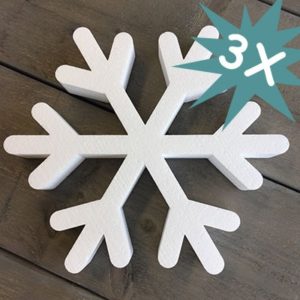 Piepschuim sneeuwvlok 3x